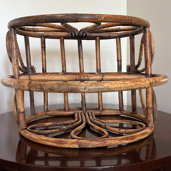 Midcentury Rattan Bamboo Magazine Rack - Picture 10 of 16
